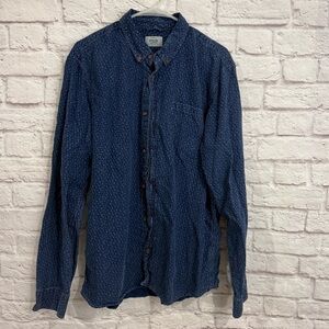 Marine Layer Washington Button down shirt men’s XL indigo dyed